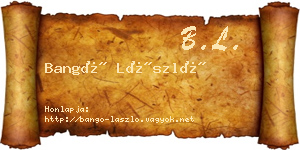Bangó László névjegykártya