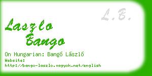 laszlo bango business card